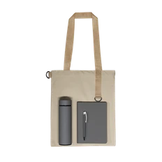 Набор Bplanner street: ежедневник, ручка, термос, шопер, серый фото