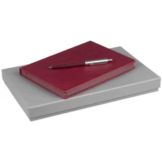 Набор Brand Tone: ежедневник недатированный, ручка шариковая Dagger Soft Touch, бордовый фото