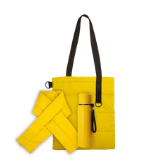 Набор Bubble Travel: термос, шарф, шопер, желтый фото