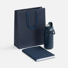 Набор Chillout Pack: ежедневник недатированный и термобутылка, синий фото