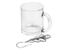 Набор Christmas tea: кружка, ситечко для чая, прозрачный / серебристый фото