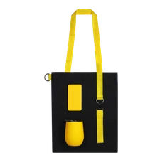 Набор Cofer Bag 5000: аккумулятор 5000 mAh, кофер, ремувка, шопер, черный / желтый фото