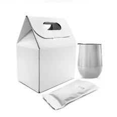 Набор Cofer Coffee Box CO12M: кофер, кофе зерновой 100 гр, белый / серебристый фото