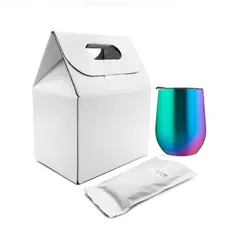 Набор Cofer Coffee Box CO12X: кофер глянцевый, кофе зерновой 100 гр, белый / разноцветный фото