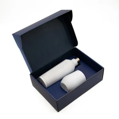 Набор Cofer Edge Box CS: термобутылка, кофер, белый / синий фото