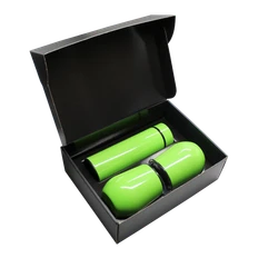 Набор Cofer Hot Box C2 Black: термос, кофер - 2 шт, салатовый фото