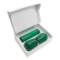 Набор Cofer Hot Box C2 White: термос, кофер - 2 шт, зеленый фото