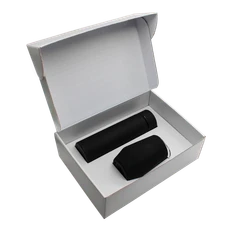 Набор Cofer Hot Box E Edge CO12s White: термос с датчиком температуры, кофер, soft-touch, черный фото