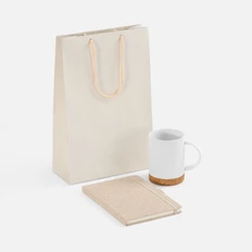 Набор Cork County: кружка с пробковой подставкой, блокнот, белый фото