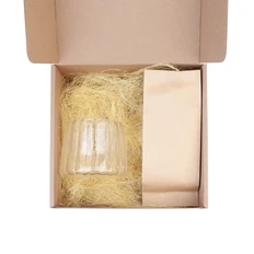 Набор Crystal box: кружка стеклянная, кофе зерновой, бежевый фото