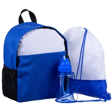 Набор детский Alumno: рюкзак, детская бутылка для воды, рюкзак-мешок, синий фото
