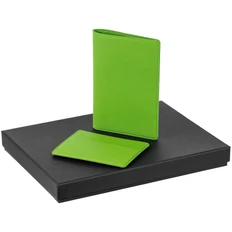 Набор Devon Mini: чехол для карточек, обложка для паспорта, зеленый фото