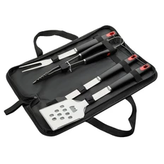 Набор для барбекю Apollo Hanger: вилка, кисточка, лопатка, щипцы, пенал, черный фото