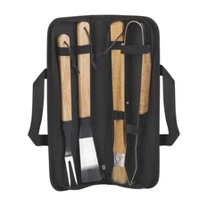 Набор для барбекю «Смак», 5 предметов, черный / бежевый фото