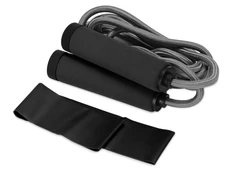 Набор для фитнеса Vibe Balance: резинка для фитнеса, скакалка, черный фото