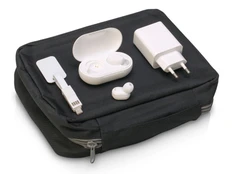 Набор для путешествий Take Me: наушники, адаптер и универсальный кабель, черный / белый фото