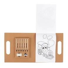 Набор для рисования «Штрих»: альбом-раскраска, 6 карандашей, точилка, ластик, бежевый фото