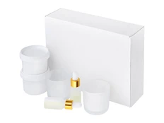 Набор для создания 2-х ароматических свечей: амбра и табак / маракуйя, сандал и пачули, белый фото