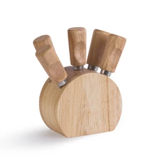 Набор для сыра Chief of Сheese на подставке, крафт фото