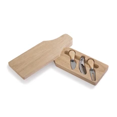 Набор для сыра и вина Gourmet, 5 предметов, бежевый фото