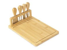 Набор для сыра из бамбука со съемной подставкой Camembert, бежевая фото