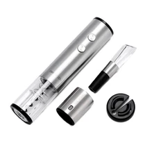 Набор для вина Circle Joy Electric Wine Accessories Gift Set, серебристый фото