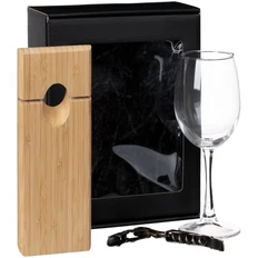 Набор для вина Life Balance: подставка-балансир, нож сомелье, бокал, крафт фото