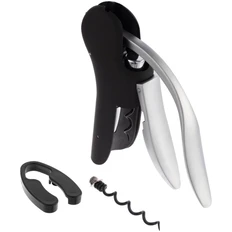 Набор для вина Nice Chianti: штопор, нож для фольги, черный / серебряный  фото