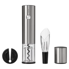 Набор для вина с электрическим штопором Vintaro, серебряный фото