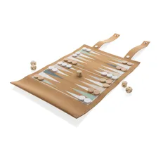 Набор для игры в шашки и нарды Britton Cork XD Collection, коричневый фото