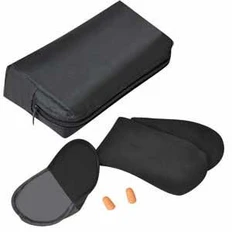 Набор дорожный: повязка на глаза, беруши и носки, темно-серый фото