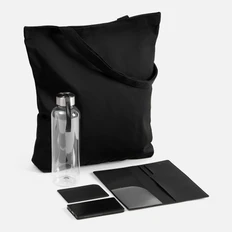 Набор Dorset Energy: внешний аккумулятор 4000 mAh, бутылка для воды, дорожный органайзер, сумка, чехол для карт, черный фото