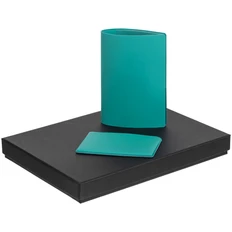 Набор Dorset Mini: обложка для паспорта и чехол для карточек, бирюзовый фото