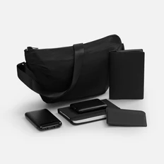 Набор Dorset Walk: внешний аккумулятор 5000 mAh, поясная сумка, органайзер с беспроводной зарядкой и набором адаптеров, обложка для паспорта, блокнот, чехол для карточек, черный фото