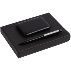 Набор Dualist: ручка шариковая Prodir DS9 PMM P, внешний аккумулятор Uniscend Full Feel 5000 mAh, черный фото