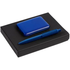Набор Dualist: внешний аккумулятор Uniscend Full Feel 5000 mAh, ручка Prodir DS4 PMM-P, синий фото