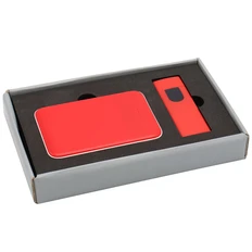 Набор Dural: внешний аккумулятор 5000 mAh, зажигалка-накопитель, красный фото