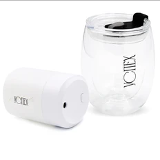 Набор «Элегантный белый»: светодиодный USB увлажнитель, стакан стеклянный, белый фото