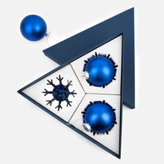 Набор елочных шаров Finery Trio, синий фото