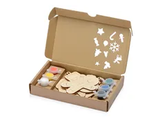Набор елочных игрушек для раскрашивания Christmas Toys, крафт фото