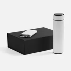 Набор Fast Trick Pro: внешний аккумулятор 10000 mAh, смарт-бутылка, белый фото