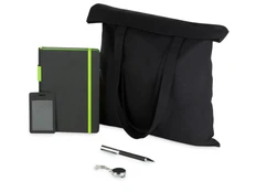 Набор Favorite Boss: блокнот, ручка, чехол для пропуска с ретрактором и шоппер, черный фото