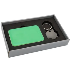 Набор Feber: внешний аккумулятор 5000 mAh, брелок, зеленый фото