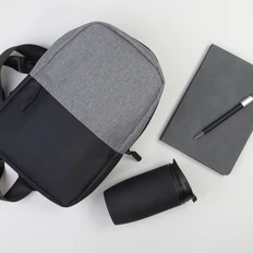 Набор Freelancer: термокружка, ежедневник, ручка-спиннер, рюкзак, черный / серый фото