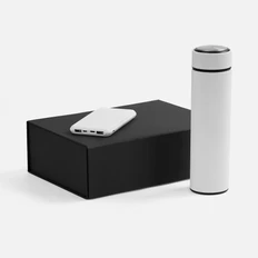 Набор Full Power: внешний аккумулятор 10000 mAh, термос с ситечком, белый фото