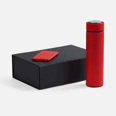Набор Fullbright: внешний аккумулятор 5000 mAh, термос с ситечком, красный фото