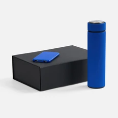 Набор Fullbright: внешний аккумулятор 5000 mAh, термос с ситечком, синий фото