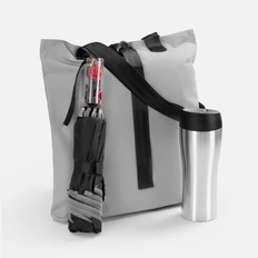 Набор Future Manifest: зонт наоборот складной, термостакан, шопер, серый фото