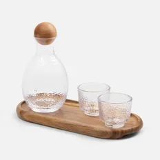 Набор Glassary: графин и стаканы, прозрачный / коричневый фото