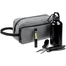 Набор Gripping: мультиинструмент, бутылка для спорта, несессер, фонарик, черный фото